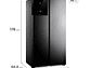 REFRIGERADOR SIDE BY SIDE ELECTROLUX ES50B 530 L NO FROST NEGRO - Miniatura 2