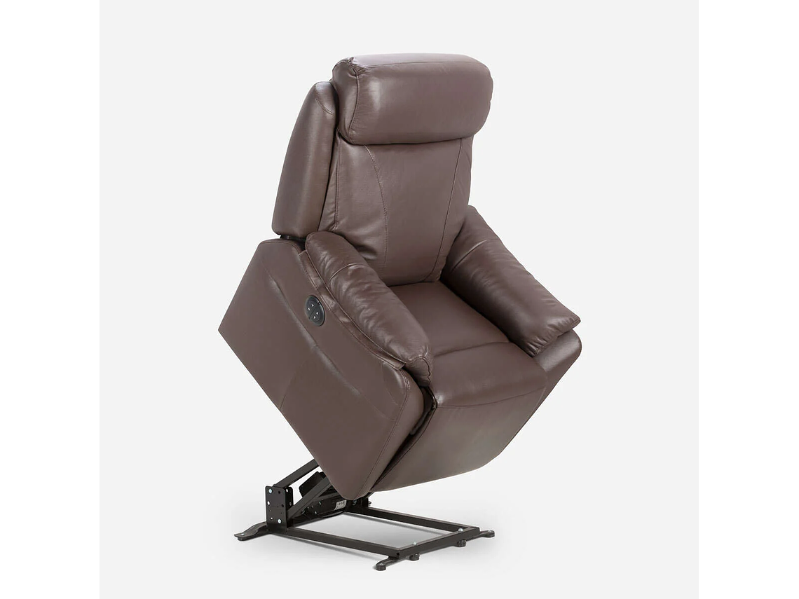 BERGERE ROSEN KLIMT CUERO CAFÉ ELÉCTRICO CON ALZADOR 2