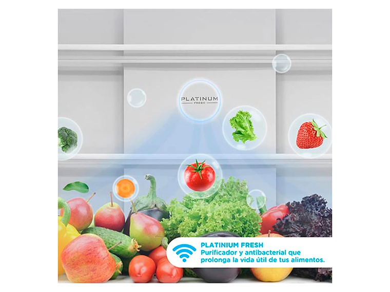 REFRIGERADOR SIDE BY SIDE MIDEA MDRM554MTE50 NO FROST 396L PLATA 7