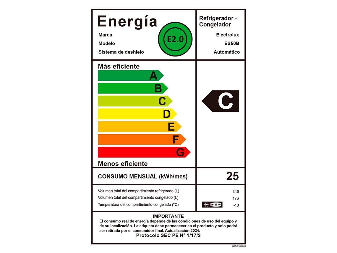 REFRIGERADOR SIDE BY SIDE ELECTROLUX ES50B 530 L NO FROST NEGRO 3