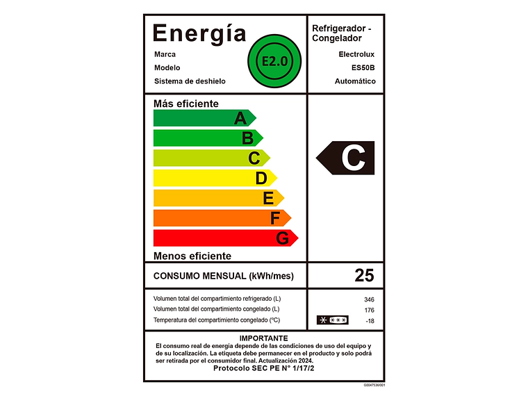 REFRIGERADOR SIDE BY SIDE ELECTROLUX ES50B 530 L NO FROST NEGRO 3