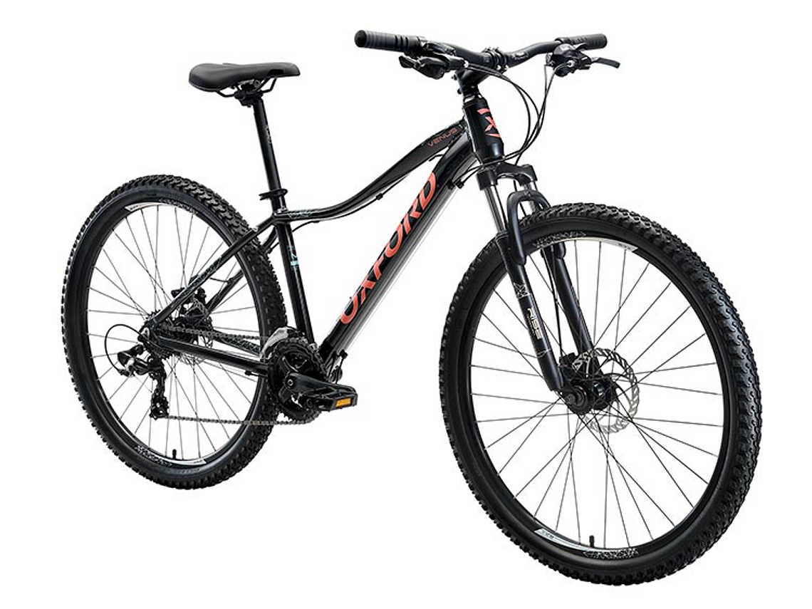 BICICLETA MTB OXFORD VENUS 1  NEGRO/CORAL ARO 27.5 2