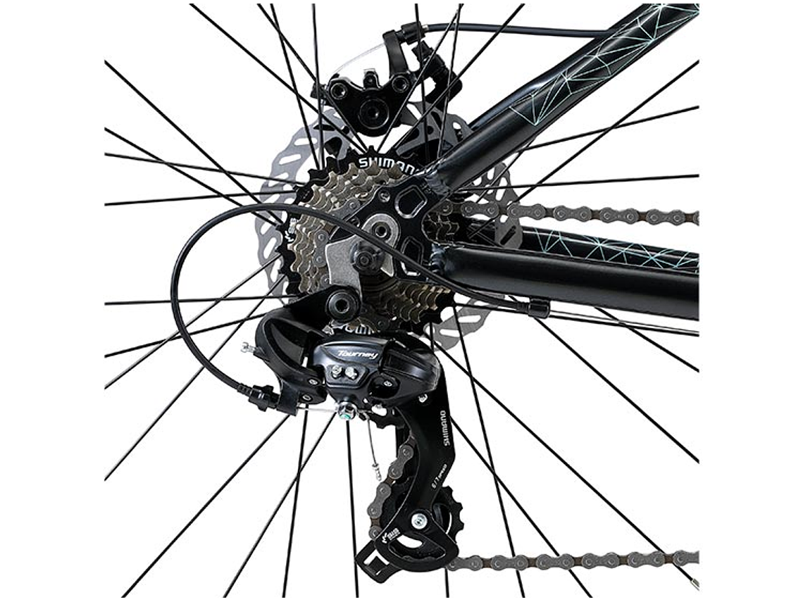 BICICLETA MTB OXFORD VENUS 1  NEGRO/CORAL ARO 27.5 4