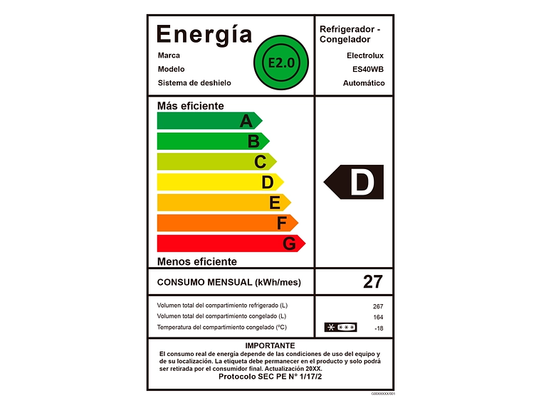 REFRIGERADOR 436L NO FROST SIDE BY SIDE INVERTER ES40WB BLACK 5