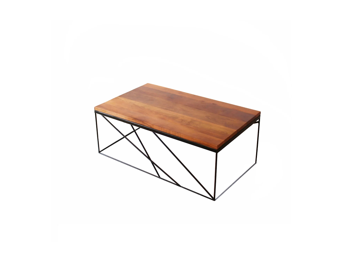 MESA CENTRO ILOFT ROBLE BARLETTA M 100X60 ACERO 1