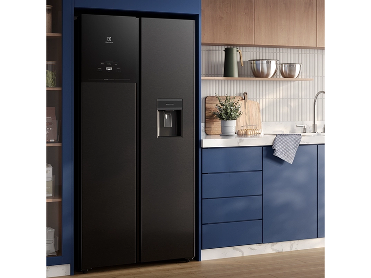 REFRIGERADOR 436L NO FROST SIDE BY SIDE INVERTER ES40WB BLACK 6