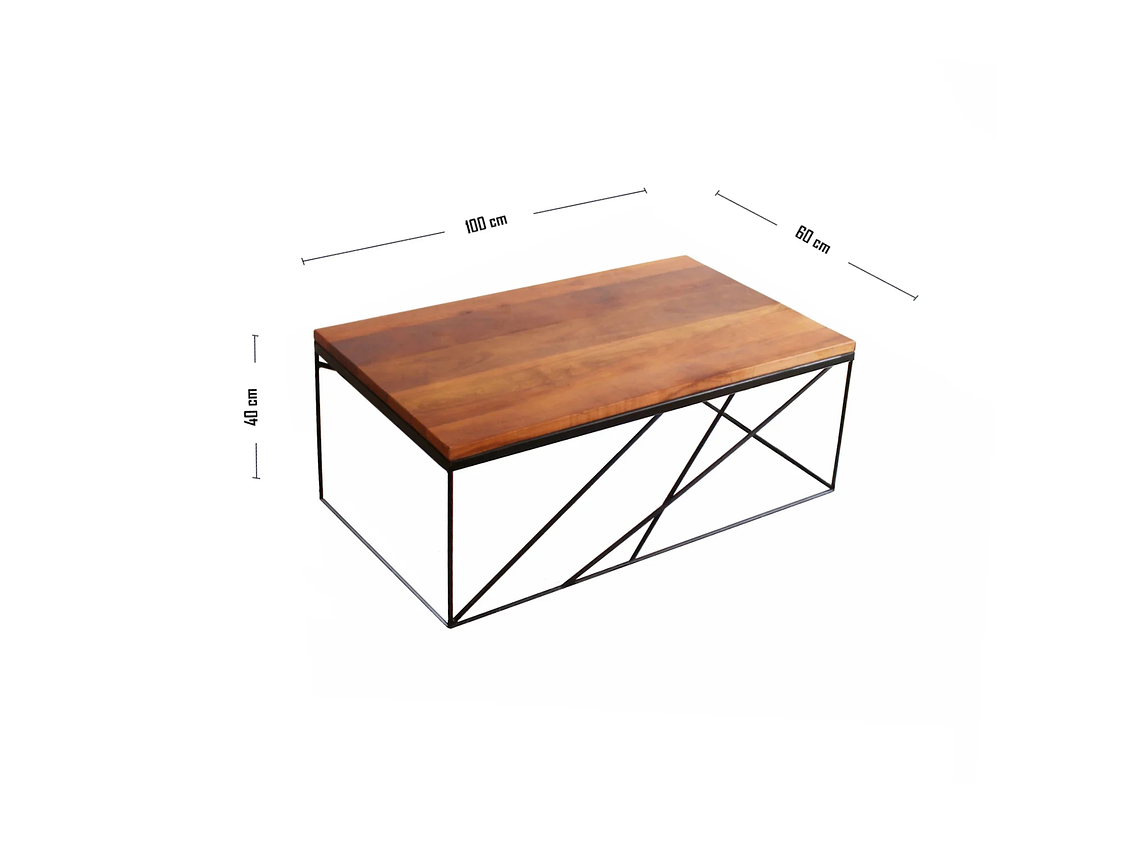 MESA CENTRO ILOFT ROBLE BARLETTA M 100X60 ACERO 2