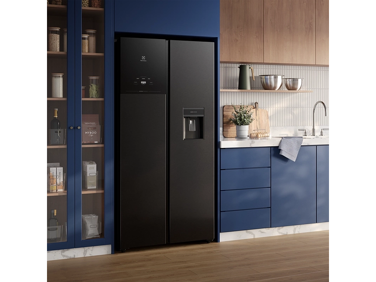 REFRIGERADOR 436L NO FROST SIDE BY SIDE INVERTER ES40WB BLACK 7