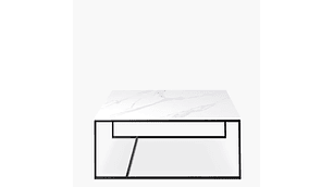 MESA DE CENTRO FORM DESIGN ALONZA TIPO MÁRMOL 90 BLANCO CERÁMICA