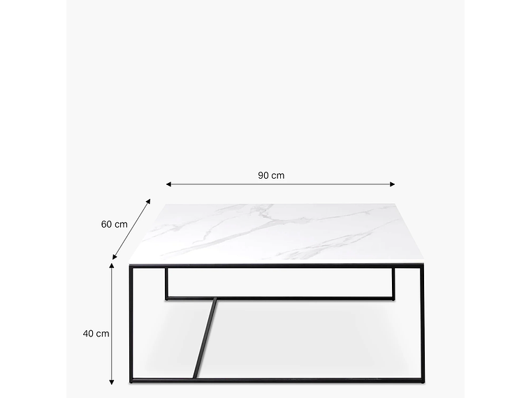 MESA DE CENTRO FORM DESIGN ALONZA TIPO MÁRMOL 90 BLANCO CERÁMICA 3