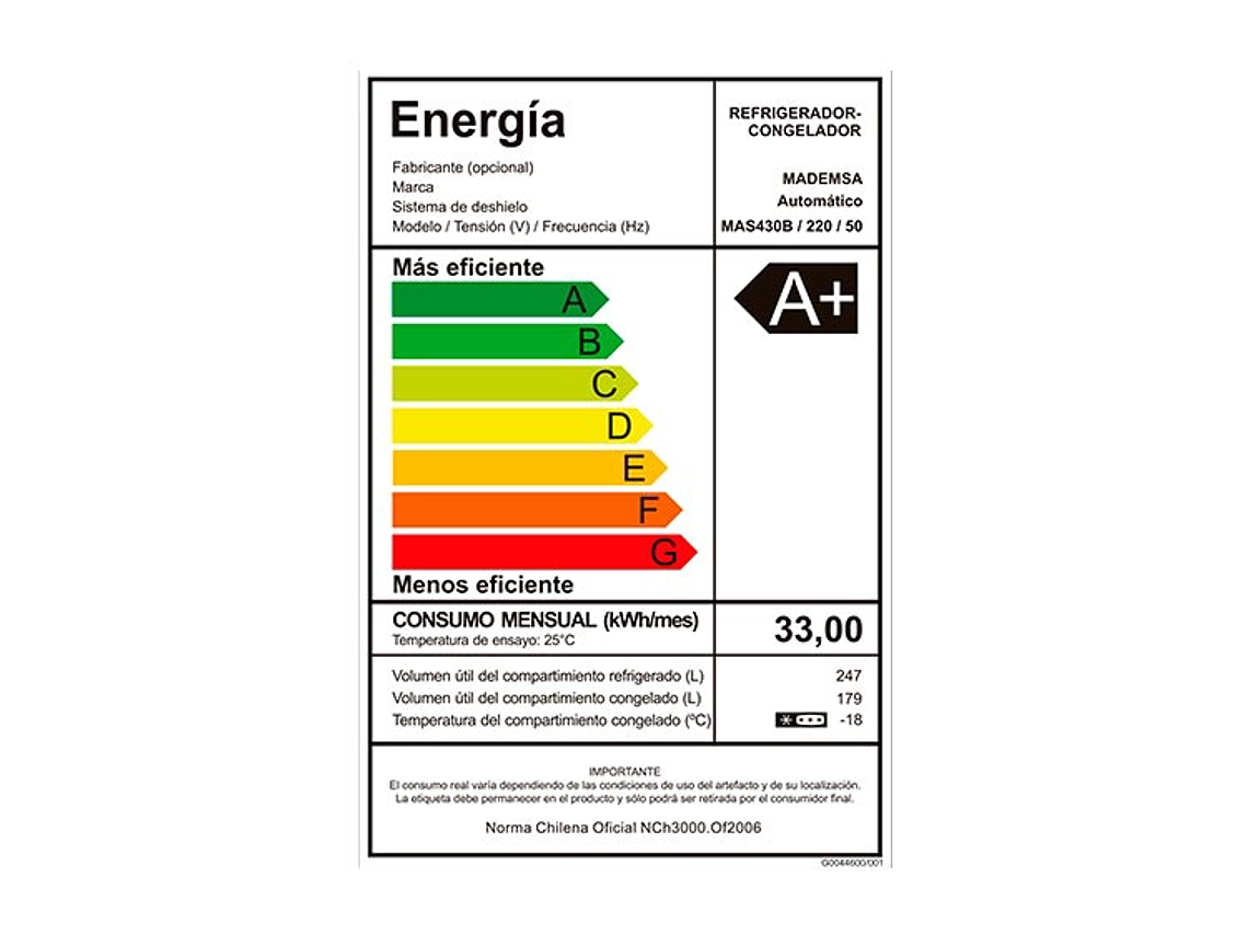 REFRIGERADOR SIDE BY SIDE MADEMSA MAS430B 426L NO FROST GRAFITO 4
