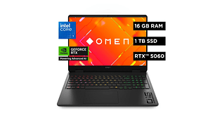 NOTEBOOK GAMER HP OMEN 16-AM0018LA INTEL CORE I7 16GB RAM 1TB SSD NVIDIA RTX 5060 16.2”