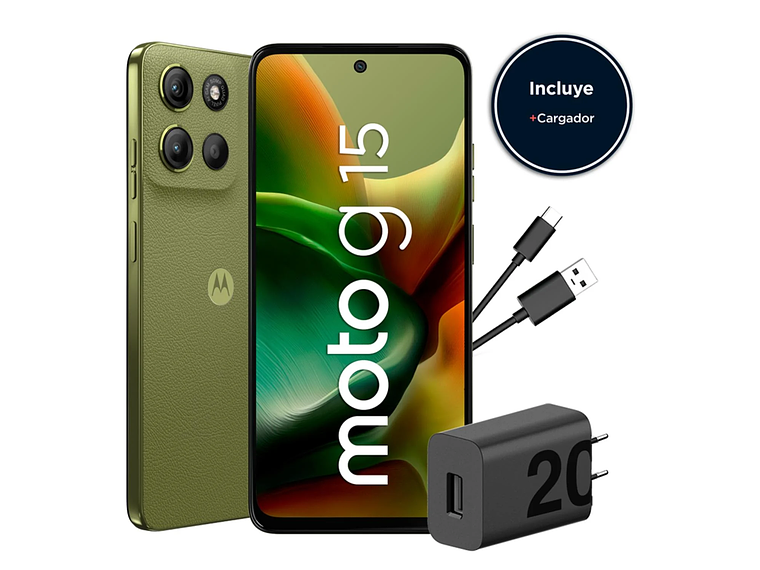 CELULAR MOTO G15 4GB 128GB ANDROID 15 6.7' VERDE 4