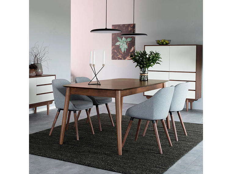 MESA COMEDOR FORM DESIGN EXTENSIBLE MONTREUX NOGAL MADERA 8