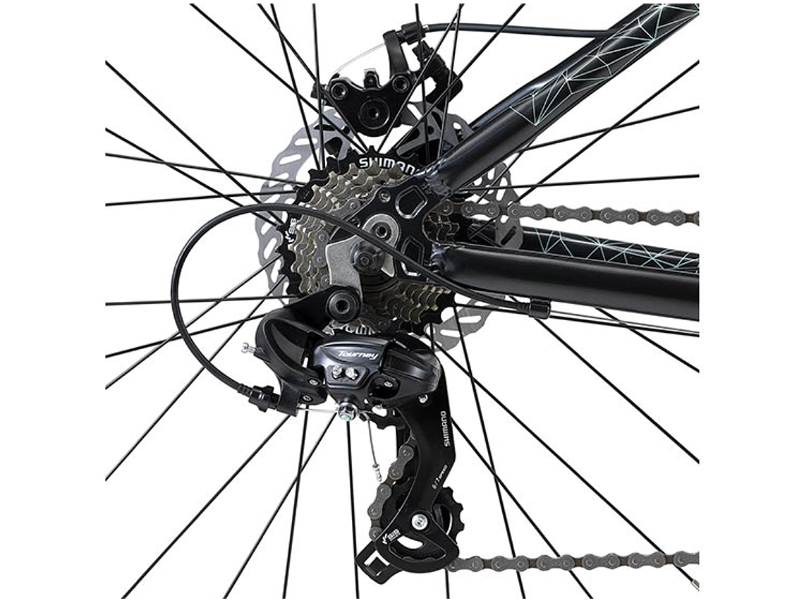 BICICLETA MTB OXFORD VENUS 1 ARO 27.5 NEGRO/CORAL 4