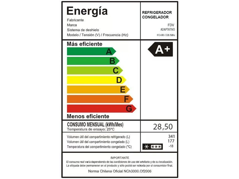 REFRIGERADOR FDV SIDE BY SIDE PRESTIGE 518 LTS. 6