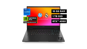 NOTEBOOK HP GAMER OMEN 16-WD0012LA INTEL CORE I7 16GB RAM 1TB SSD RTX4060 8GB WINDOWS 11 HOME