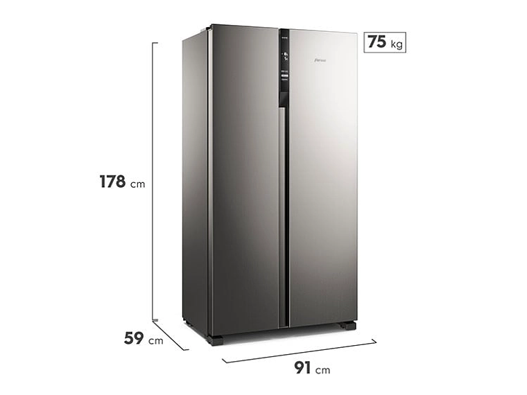 REFRIGERADOR SIDE BY SIDE FENSA SFX440 436L NO FROST ACERO 2