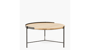 MESA DE CENTRO FORM DESIGN TRANTOR 80 NATURA/NEGRO MADERA