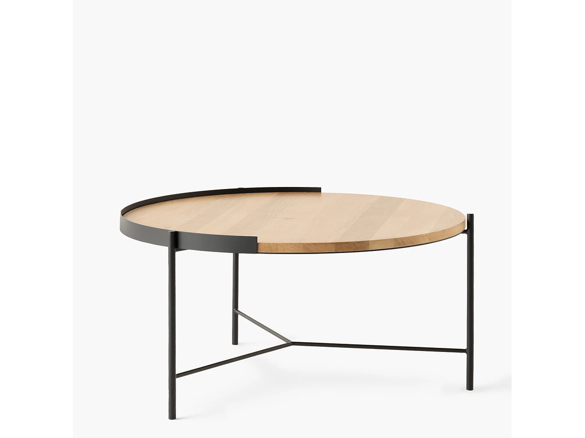 MESA DE CENTRO FORM DESIGN TRANTOR 80 NATURA/NEGRO MADERA 2