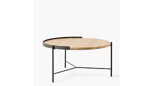 MESA DE CENTRO FORM DESIGN TRANTOR 80 NATURA/NEGRO MADERA