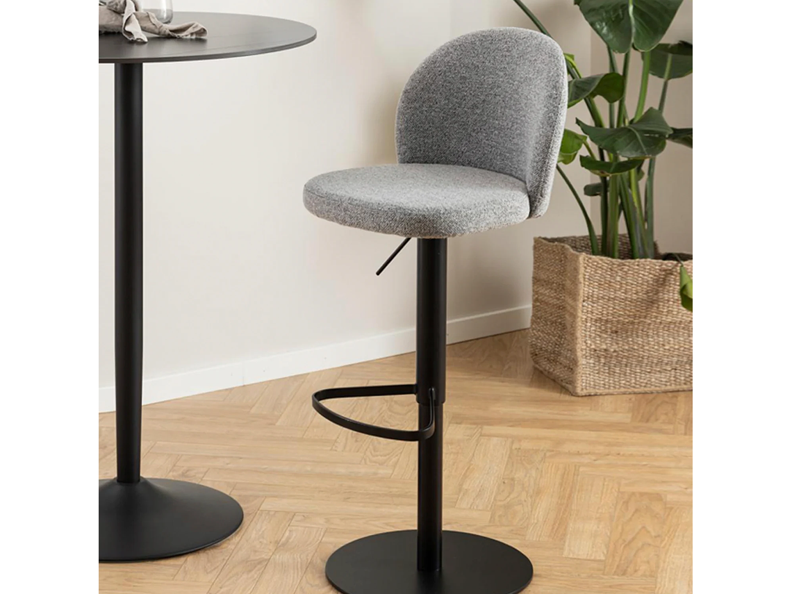 TABURETE TAPIZ PASCALE GRIS FORM 8