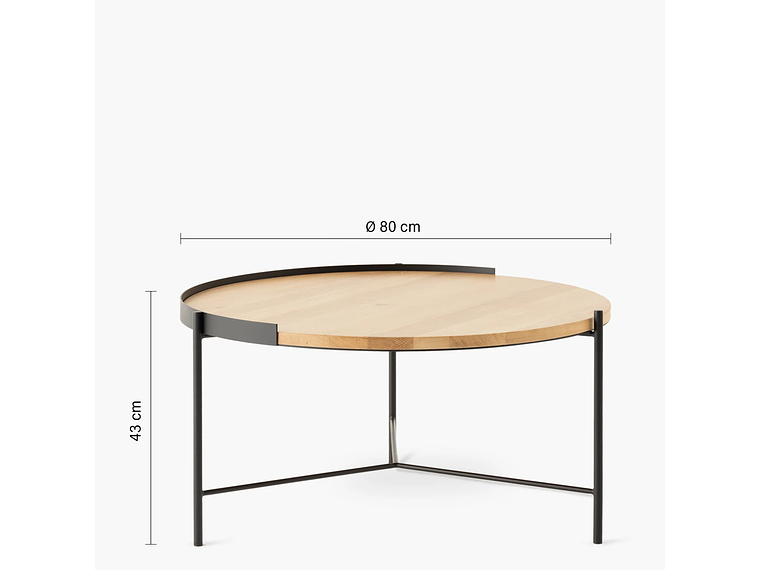 MESA DE CENTRO FORM DESIGN TRANTOR 80 NATURA/NEGRO MADERA 3