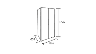 REFRIGERADOR SIDE BY SIDE 442 LTS HC-598WEN GRIS