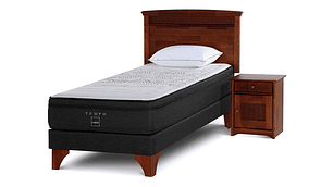 BOX SPRING ROSEN TEMPO 1.5 PL + SET VENETO + ALMOHADA