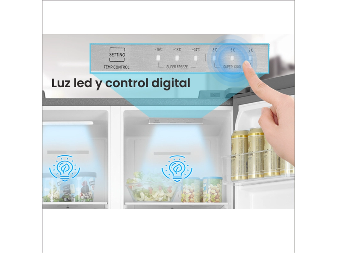 REFRIGERADOR SIDE BY SIDE 442 LTS HC-598WEN GRIS 6