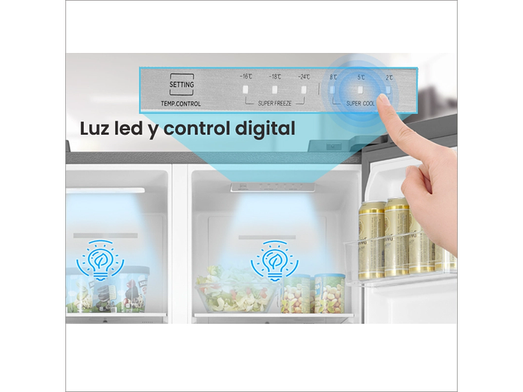 REFRIGERADOR SIDE BY SIDE 442 LTS HC-598WEN GRIS 6