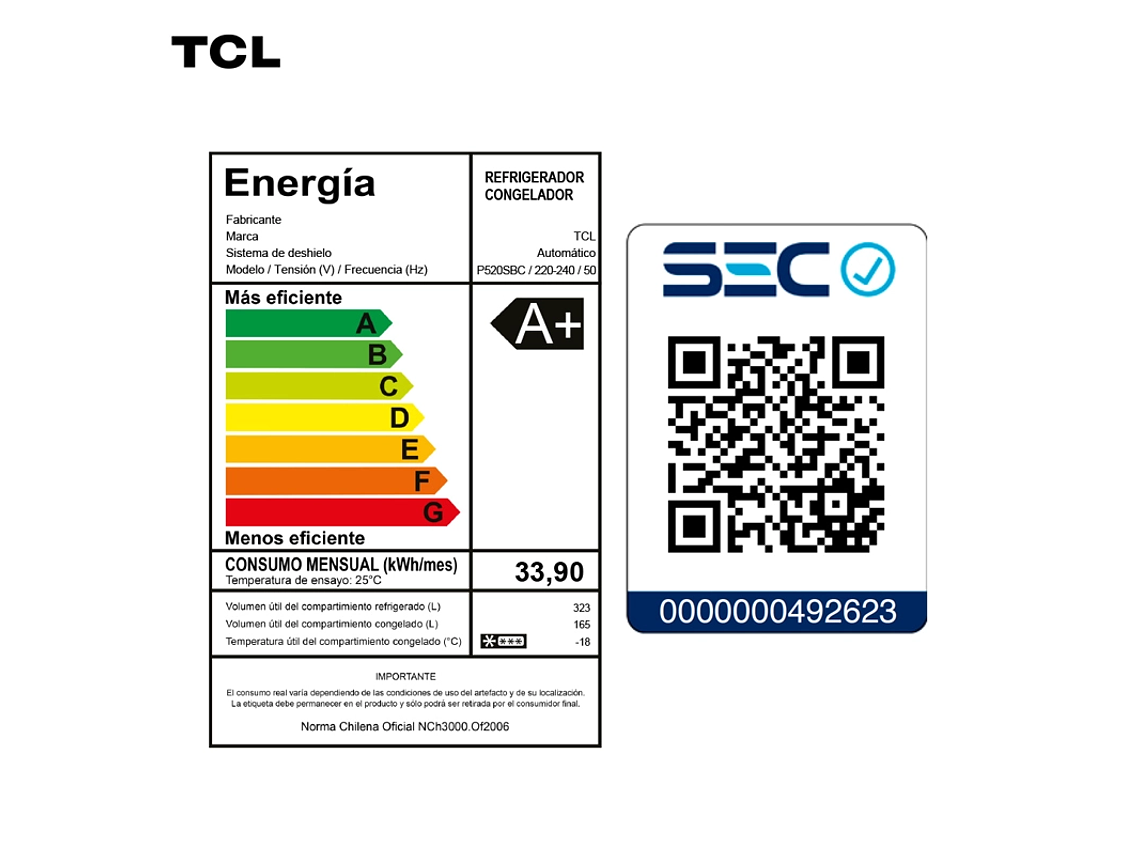  REFRIGERADOR SIDE BY SIDE TCL 488L P520SBS 4