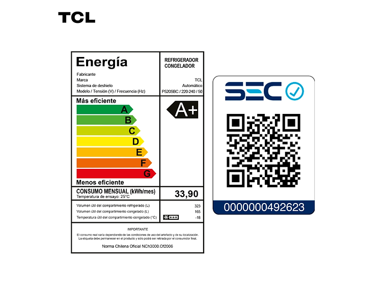  REFRIGERADOR SIDE BY SIDE TCL 488L P520SBS 4
