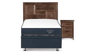 JUEGO DE DORMITORIO ROSEN CAMA BOXET UPLINE 1.5 PLAZAS + SET DOLCE