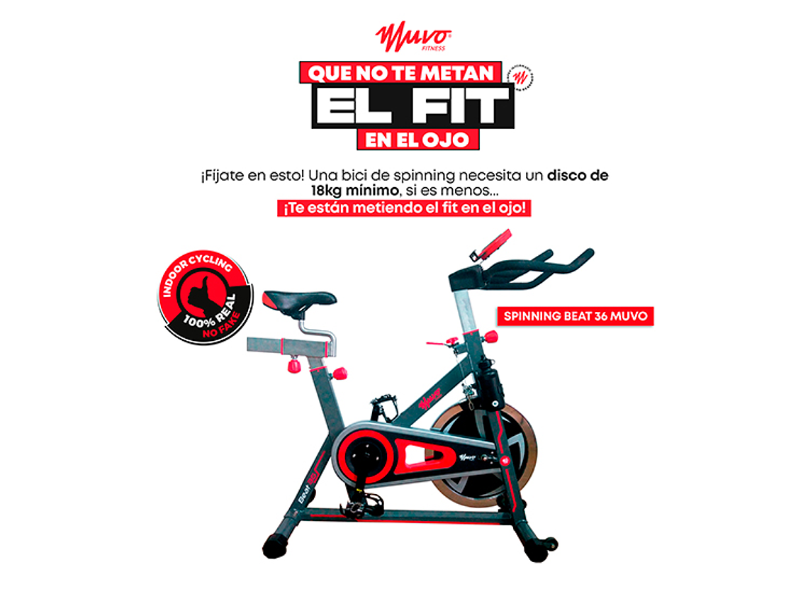 BICICLETA ESTÁTICA MUVO BY OXFORD BEAT 36 120 KG 2