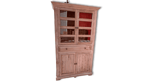 VITRINA TAIKKEE MADERA NOGAL COPAS Y BOTELLAS DECAPADO