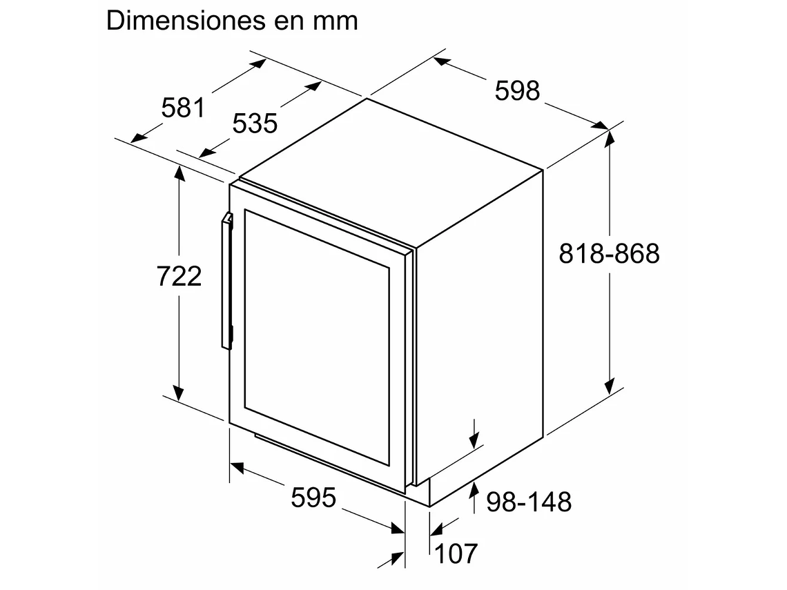 CAVA DE VINO 44 BOTELLAS EMPOTRABLE KUW21AHG0 3