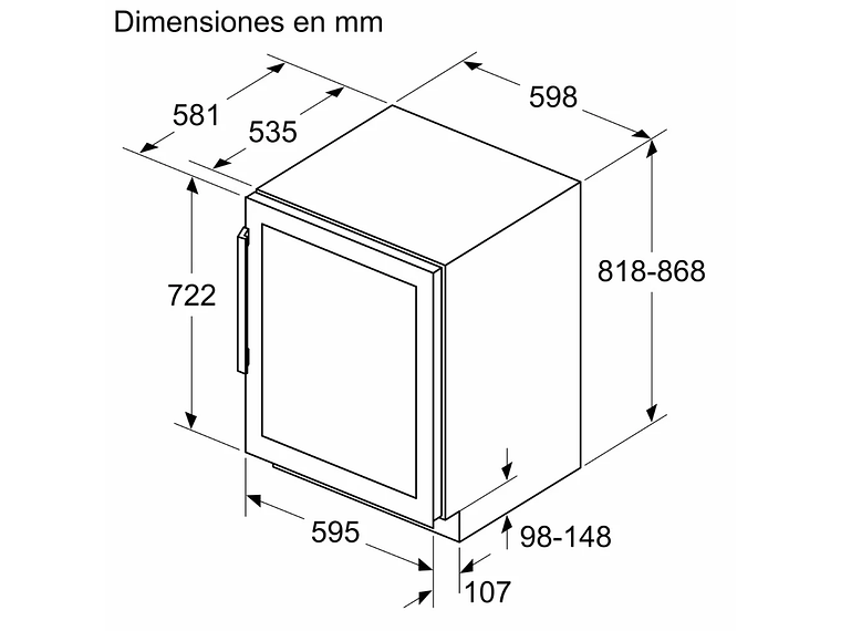 CAVA DE VINO 44 BOTELLAS EMPOTRABLE KUW21AHG0 3
