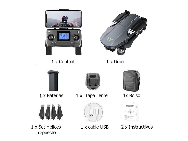 DRON 8819 EXPLORER 5G 3000M 6K GPS EIS GIMBAL CON EVASION DE OBSTACULOS 6