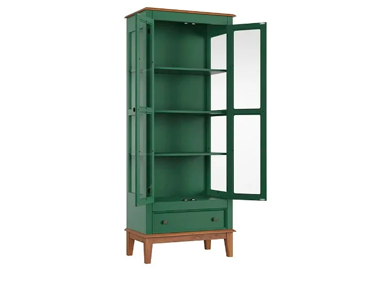 VITRINA MADERA VERDE LIVORNO 1