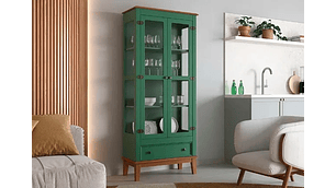 VITRINA MADERA VERDE LIVORNO