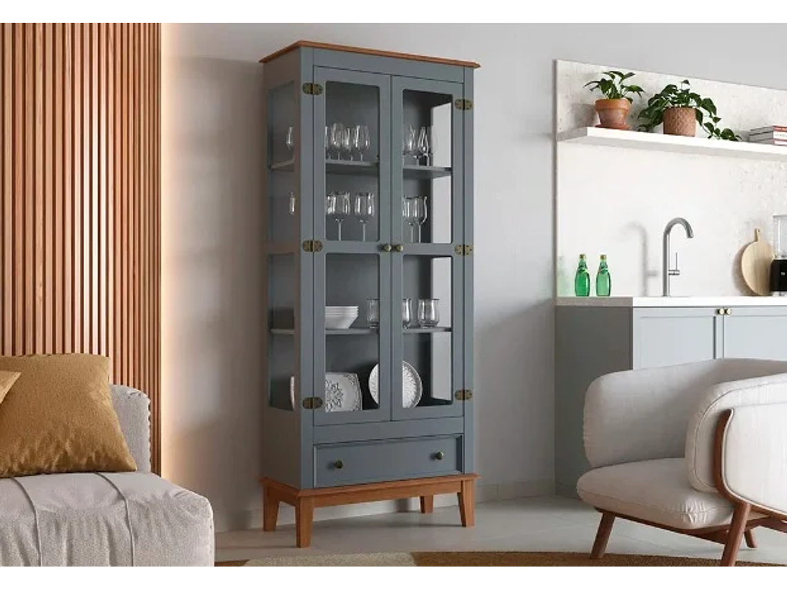 VITRINA MADERA VERDE LIVORNO 4