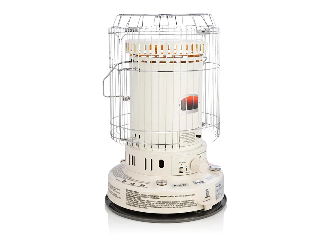 ESTUFA CALEFACTOR A PARAFINA KEROSENE 23000BTU BLANCO KPM-23 KENDAL 1