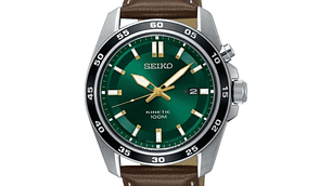 RELOJ DE PULSERA SEIKO SKA791 HOMBRE KINETIC CUERO