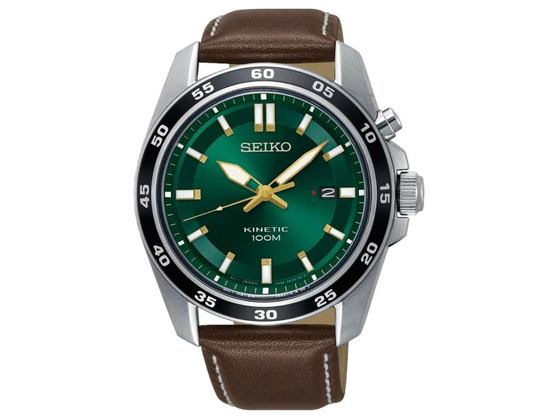 RELOJ DE PULSERA SEIKO SKA791 HOMBRE KINETIC CUERO 3
