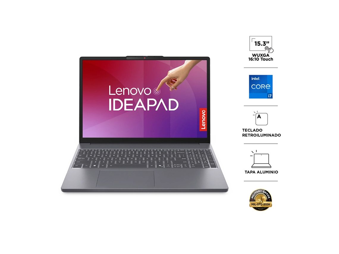 NOTEBOOK LENOVO IDEAPAD SLIM 3 GEN 10 INTEL CORE I7 16GB RAM 512GB SSD TOUCH 15.3” 1