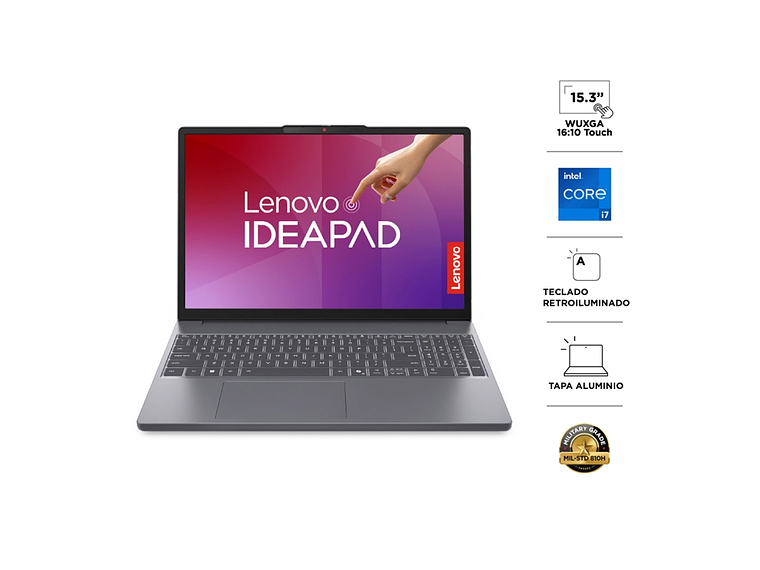 NOTEBOOK LENOVO IDEAPAD SLIM 3 GEN 10 INTEL CORE I7 16GB RAM 512GB SSD TOUCH 15.3” 1