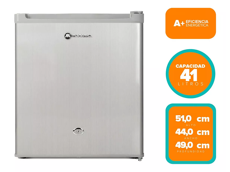 FRIGOBAR MADEMSA PEQUEÑO CON LLAVE 41 LITROS BLANCO CELSIUS 2