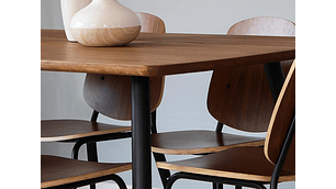 MESA DE COMEDOR MEDULAR AULA NOGAL 6P