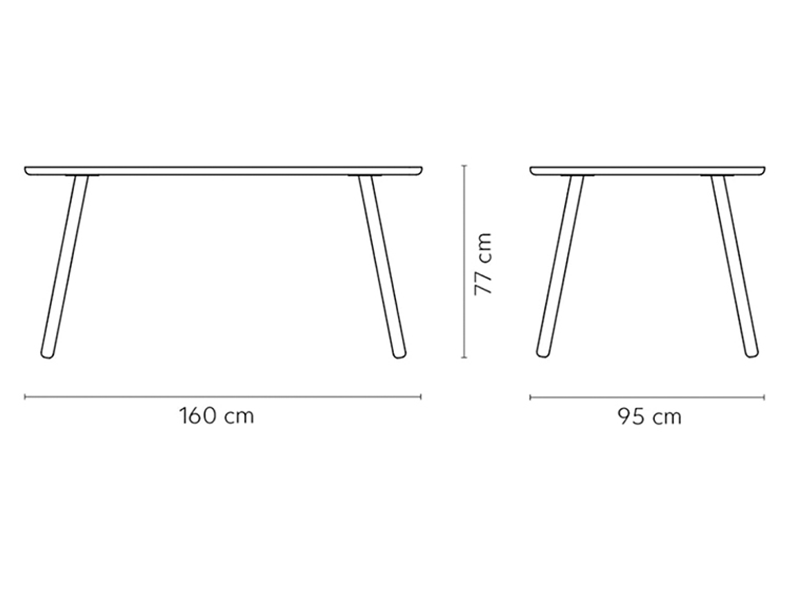 MESA DE COMEDOR MEDULAR AULA NOGAL 6P 3